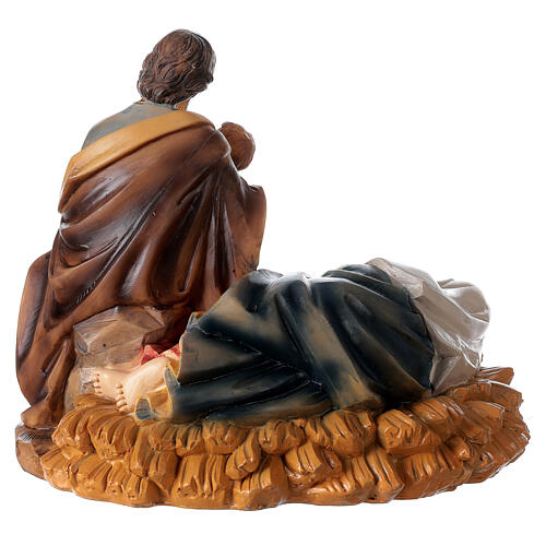 Holy family lying 20 cm painted resin 4