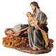 Holy family lying 20 cm painted resin s2