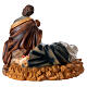 Holy family lying 20 cm painted resin s4