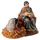 Natividade com Virgem Maria descansando grupo resina pintada 20 cm s3
