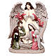Resin Holy Family with angel 25x20x15 cm for Nativity Scene with figurines of 20 cm s1