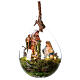 Holy Family in a glass drop 25 cm with lights for 16 cm Nativity Scene s2