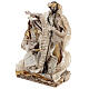 Holy Family 30 cm resin and golden fabric s3