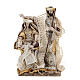 Holy Family statue 30 cm in resin golden fabric s1