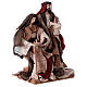 Holy Family statue 30 cm in burgundy color resin and fabric s3