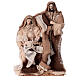 Natividad 30 cm resina y tejido color crema s1