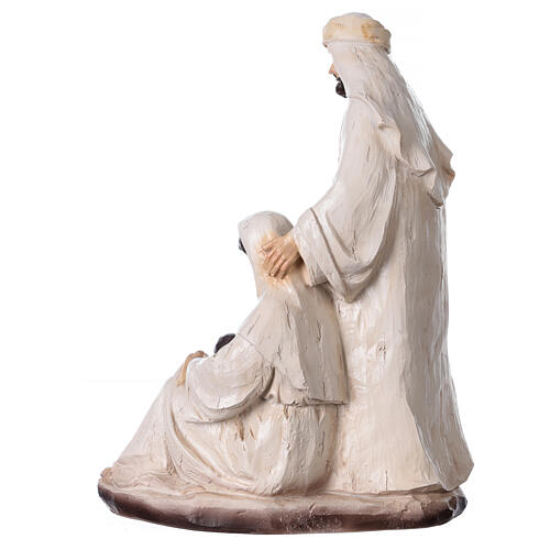 Cream-colored resin Holy Family 20 cm 4