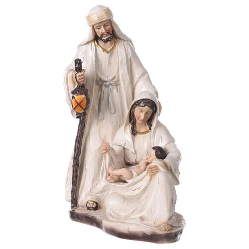 Resin Holy Family statue in cream 20 cm 2