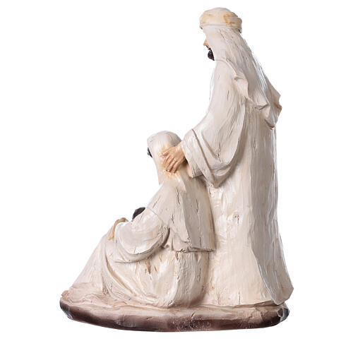 Resin Holy Family statue in cream 20 cm 4