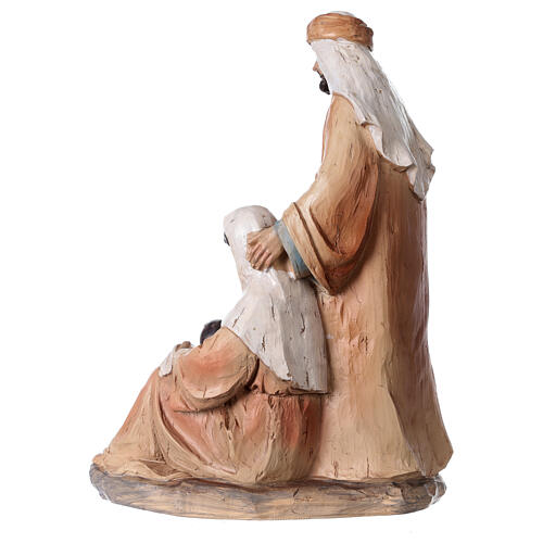 Pfirsichfarbene und beigefarbene Christi Geburt aus Harz, 20 cm 4