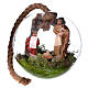Nativity scene set 11 pcs of 3 cm in glass ball 15 cm s5