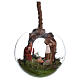 Nativity scene set 11 pcs of 3 cm in glass ball 15 cm s6