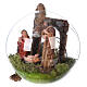 Nativity scene set 11 pcs of 3 cm in glass ball 15 cm s7