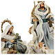 Nativity Scene set of 6, blue and gold, resin and fabric, Venitian style, 40 cm average height s3