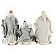 Nativity Scene set of 6, blue and gold, resin and fabric, Venitian style, 40 cm average height s13