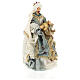 Nativity Scene set of 6, blue and gold, resin and fabric, Venitian style, 30 cm average height s9