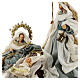 Natividade 6 figuras Blue Gold resina e tecido 30 cm estilo veneziano s3