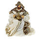 Christi Geburt aus Harz mit Stoff im venezianischen Stil, die aus 6 cremefarbenen und goldfarbigen Stűcken besteht, 40 cm s9