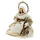 Nativity in Venitian style, set of 6, resin and gold-cream fabric, 40 cm average height s4