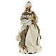 Nativity in Venitian style, set of 6, resin and gold-cream fabric, 40 cm average height s8