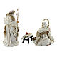 Nativity in Venitian style, set of 6, resin and gold-cream fabric, 40 cm average height s10