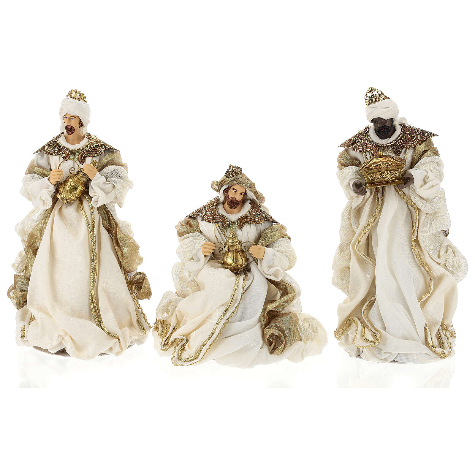 Nativity set 6 pcs cream gold resin cloth 40 cm online sales
