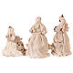 Nativity Scene set of 6, creamy white, resin and fabric, Shabby chic, 30 cm average height s5