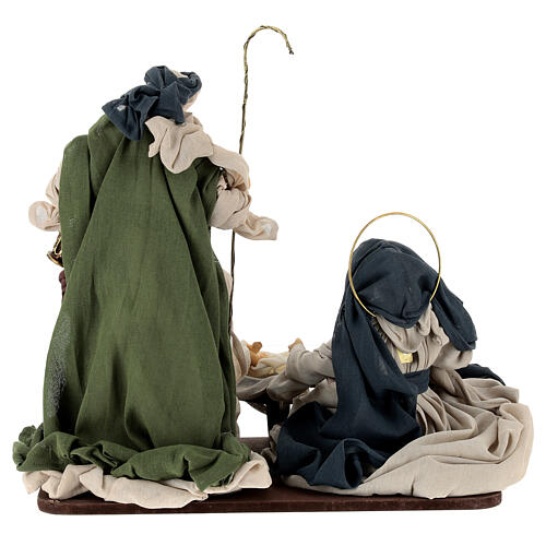 Nativity Scene set of 6, traditional color, resin and fabric, Shabby Chic, 40 cm average height 12