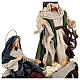 Nativity Scene set of 6, traditional color, resin and fabric, Shabby Chic, 40 cm average height s3
