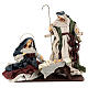 Natividade 6 figuras cores tradicionais resina e tecido 40 cm estilo shabby chic s2