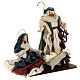 Natividade 6 figuras cores tradicionais resina e tecido 40 cm estilo shabby chic s4