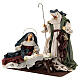 Nativity set 6 pcs colored traditional resin fabric Shabby Chic 40 cm s6