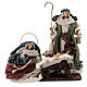 Nativity Scene set of 6, traditional colours, resin and fabric, Shabby chic, 30 cm average height s2