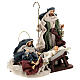 Nativity Scene set of 6, traditional colours, resin and fabric, Shabby chic, 30 cm average height s4