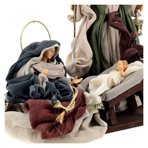 Natividad 6 piezas colores tradicionales resina tela 30 cm shabby chic 3