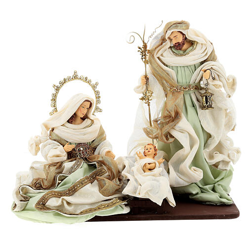 Heilige Familie venezianischer Stil aus Harz und Stoff, 40 cm 1
