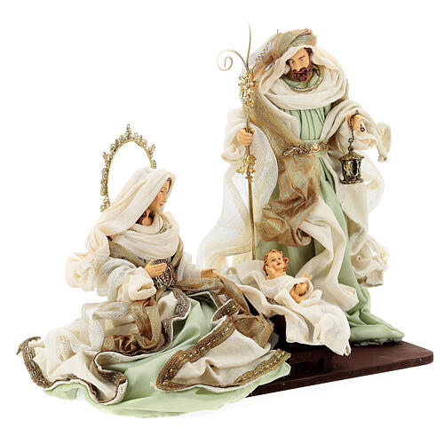 Holy Family, resin and fabric, Venetian style, 40 cm 5