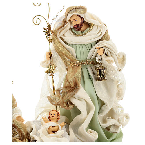 Holy Family, resin and fabric, Venetian style, 40 cm 6