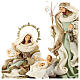 Sacra famiglia resina stoffa stile veneziano 40 cm  s2