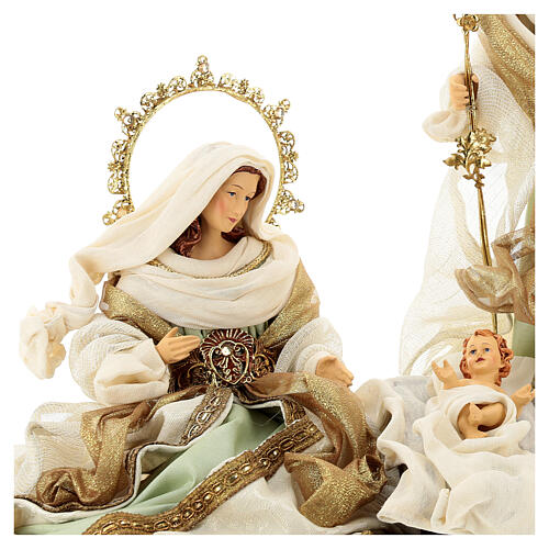 Holy Family nativity set resin fabric Venetian style 40 cm 4