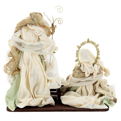 Holy Family nativity set resin fabric Venetian style 40 cm 7