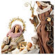 Holy Family, resin and fabric, pink and moka Venetian style, 40 cm s2