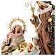 Sacra famiglia resina stoffa moka e rosa 40 cm stile veneziano s2