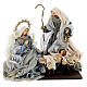 Nativity Scene set of 6, blue and silver, resin and fabric, Venetian style, 40 cm average height s2