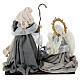 Nativity Scene set of 6, blue and silver, resin and fabric, Venetian style, 40 cm average height s12