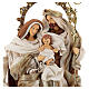 Heilige Familie mit Stoffkleidung im Shabby Chic braun/gold, 50 cm s4