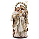 Holy Family, resin and fabric, brown and gold, Shabby Chic, 50 cm s1