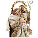 Sacra famiglia resina stoffa marrone oro 50 cm shabby chic s2