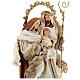 Sagrada Família resina tecido castanho e ouro 50 cm estilo shabby chic s2