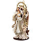 Holy Family set resin cloth brown gold 50 cm shabby Chic s3